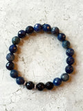 KENNEDY GUNMETAL dumortierite/onyx Bracelet by NICOLE LEIGH Jewelry