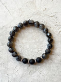 KACIE GUNMETAL larvikite/matte onyx Bracelet by NICOLE LEIGH Jewelry