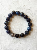 LYLA GUNMETAL dumortierite/onyx