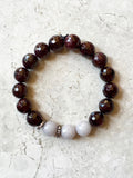 NORA GUNMETAL garnet/gray jade