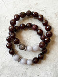 NORA GUNMETAL garnet/gray jade