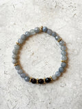 SOPHIA GOLD gray jade/onyx