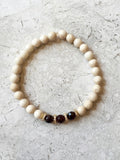 SKYLER GOLD riverstone/garnet