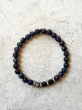 SKYLER GUNMETAL dumortierite/onyx