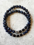 SKYLER GUNMETAL dumortierite/onyx