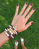 SKYLER GOLD riverstone/garnet