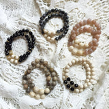 KACIE GOLD riverstone/onyx Bracelet by NICOLE LEIGH Jewelry