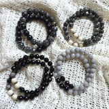KACIE GUNMETAL larvikite/riverstone Bracelet by NICOLE LEIGH Jewelry