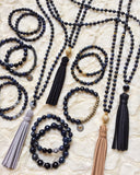 LYLA GUNMETAL dumortierite/onyx