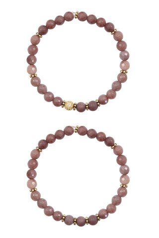 SOPHIA GOLD purple aventurine/matte purple aventurine