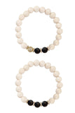 KACIE GOLD riverstone/onyx Bracelet by NICOLE LEIGH Jewelry