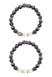 KACIE GUNMETAL larvikite/riverstone