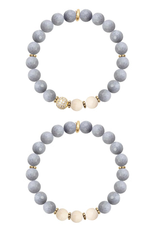 KAT GOLD gray jade/riverstone