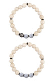 KAT GUNMETAL riverstone/gray jade Bracelet by NICOLE LEIGH Jewelry