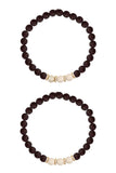 SKYLER GOLD garnet/riverstone