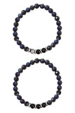 SKYLER GUNMETAL dumortierite/onyx