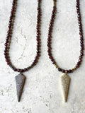 HARLOW garnet Necklace by NICOLE LEIGH Jewelry