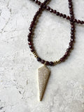 HARLOW garnet Necklace by NICOLE LEIGH Jewelry